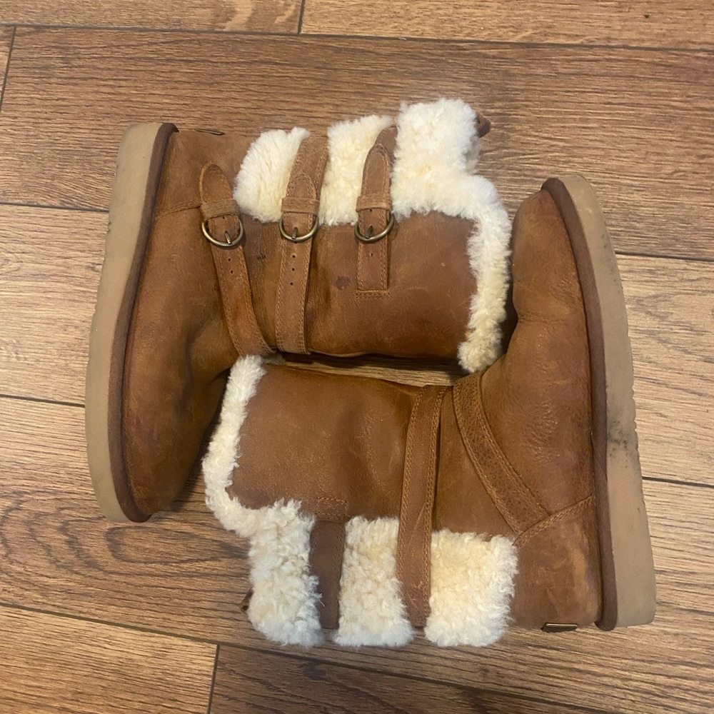 UGG Tan and Cream Winter Boots